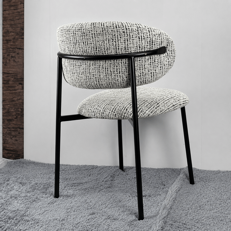 Ghế ăn khung kim loại bọc nỉ boucle do HPD Metal gia công
